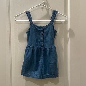 Old Navy Girls Denim Blue Romper Shorts